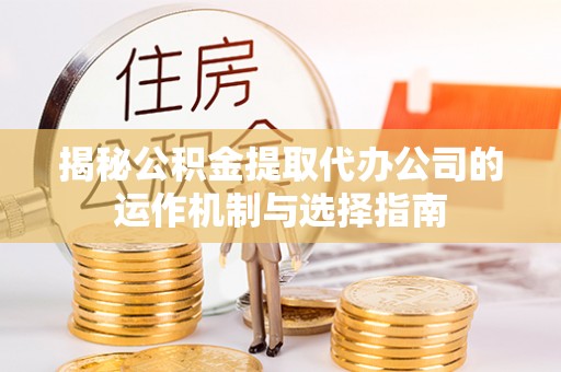 镇平揭秘公积金提取代办公司的运作机制与选择指南